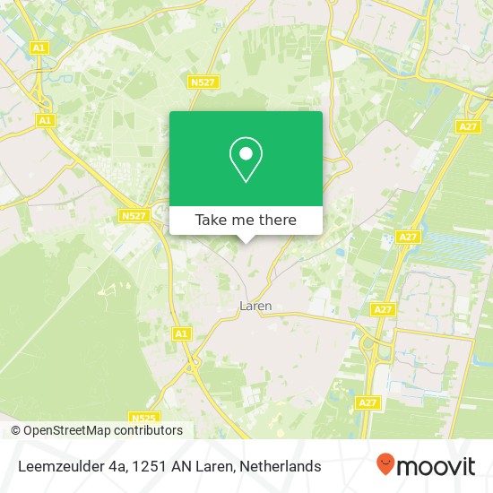 Leemzeulder 4a, 1251 AN Laren map