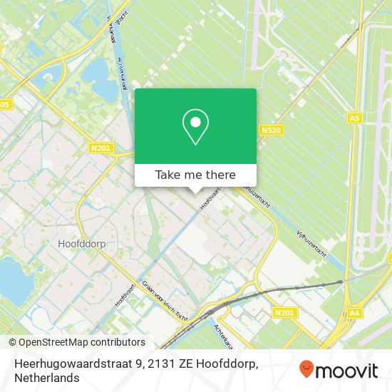 Heerhugowaardstraat 9, 2131 ZE Hoofddorp Karte