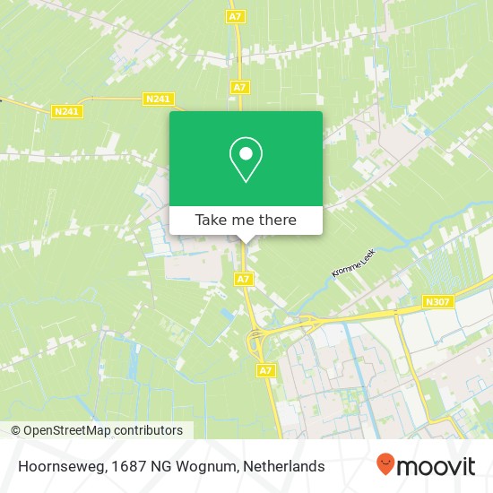 Hoornseweg, 1687 NG Wognum map