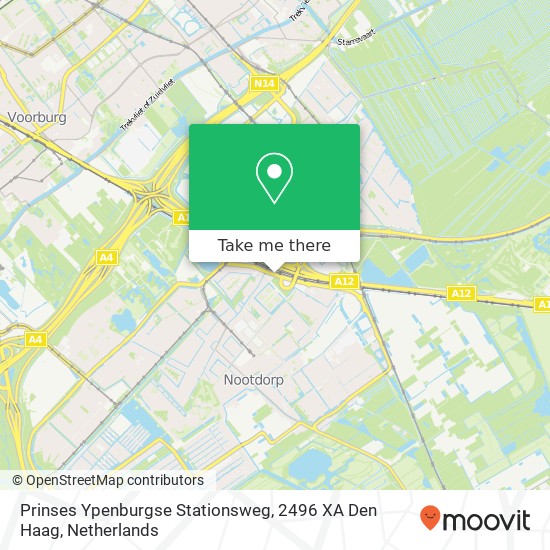 Prinses Ypenburgse Stationsweg, 2496 XA Den Haag map