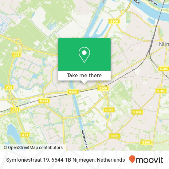 Symfoniestraat 19, 6544 TB Nijmegen map