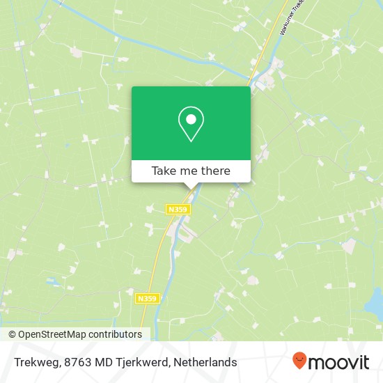 Trekweg, 8763 MD Tjerkwerd map