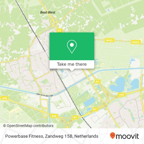 Powerbase Fitness, Zandweg 15B map