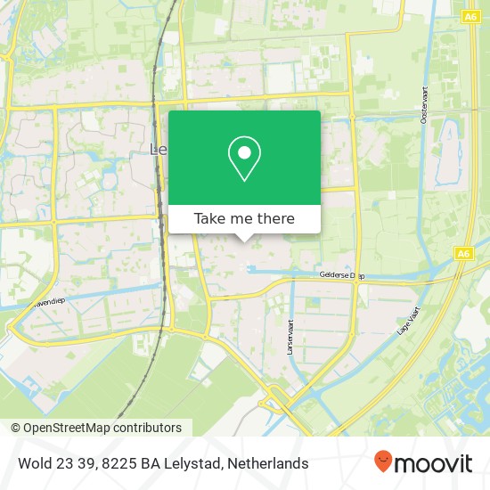 Wold 23 39, 8225 BA Lelystad Karte