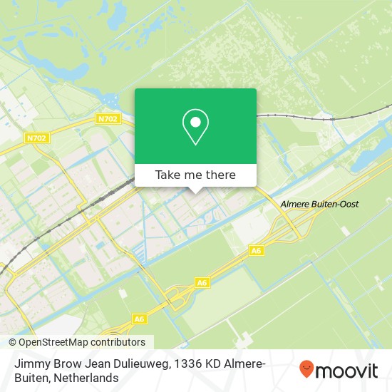 Jimmy Brow Jean Dulieuweg, 1336 KD Almere-Buiten Karte