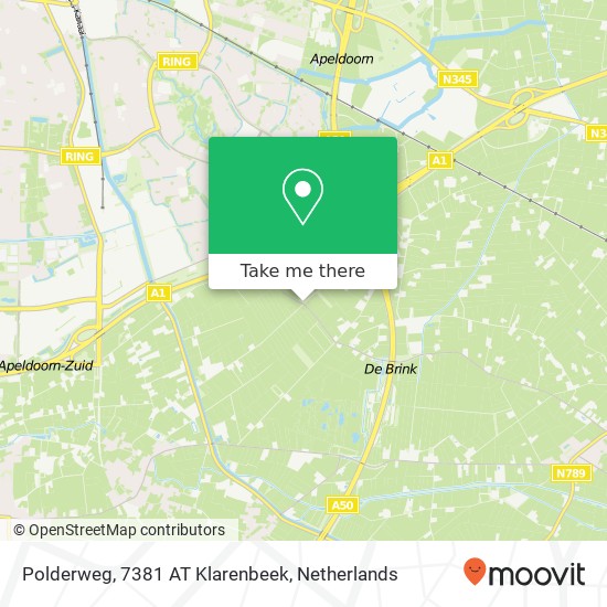 Polderweg, 7381 AT Klarenbeek map