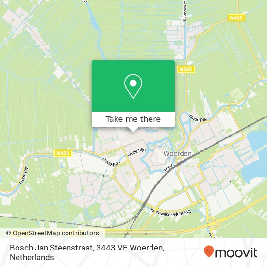 Bosch Jan Steenstraat, 3443 VE Woerden Karte