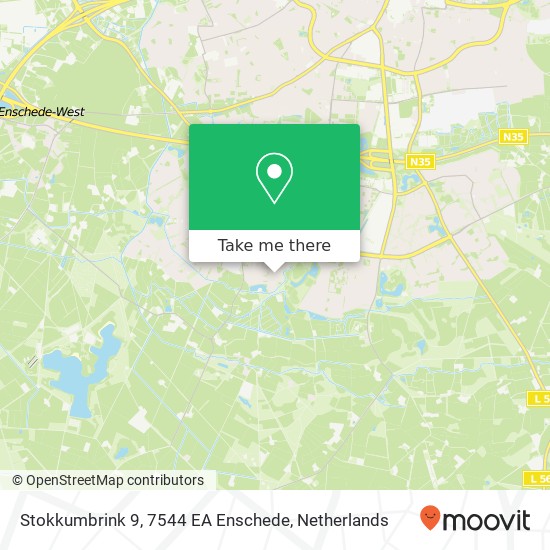 Stokkumbrink 9, 7544 EA Enschede map