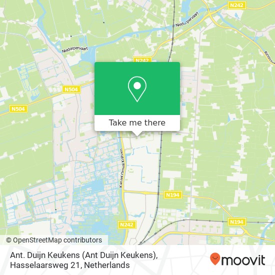 Ant. Duijn Keukens (Ant Duijn Keukens), Hasselaarsweg 21 map