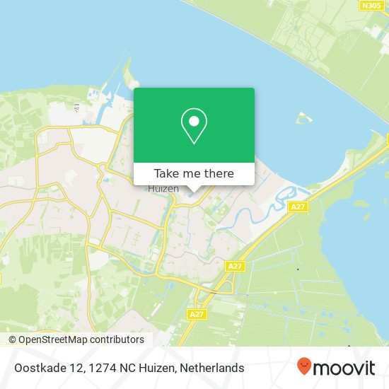 Oostkade 12, 1274 NC Huizen map