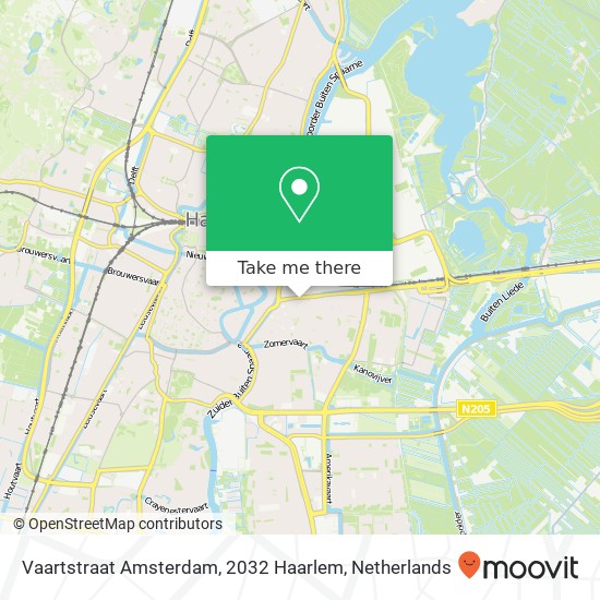 Vaartstraat Amsterdam, 2032 Haarlem map