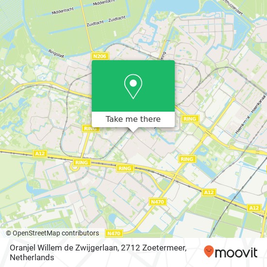 Oranjel Willem de Zwijgerlaan, 2712 Zoetermeer map