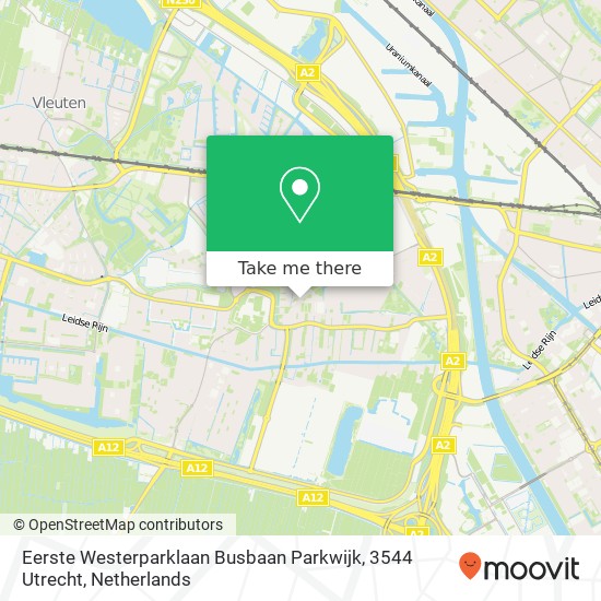 Eerste Westerparklaan Busbaan Parkwijk, 3544 Utrecht map