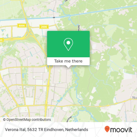 Verona Ital, 5632 TR Eindhoven Karte