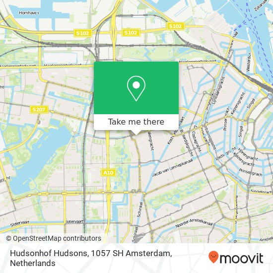 Hudsonhof Hudsons, 1057 SH Amsterdam Karte