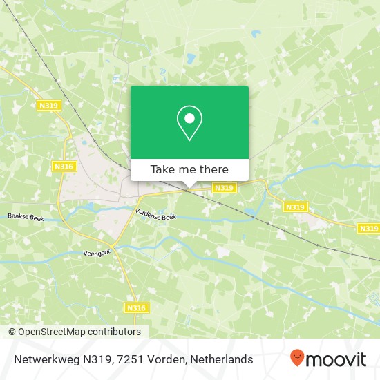 Netwerkweg N319, 7251 Vorden map