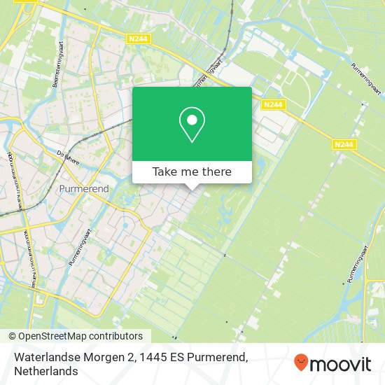 Waterlandse Morgen 2, 1445 ES Purmerend Karte