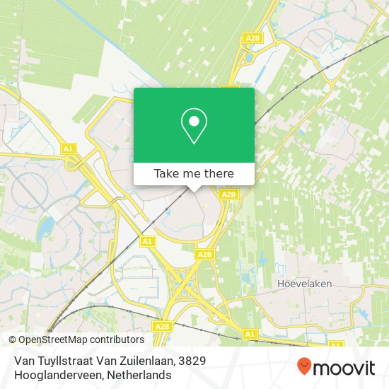 Van Tuyllstraat Van Zuilenlaan, 3829 Hooglanderveen map