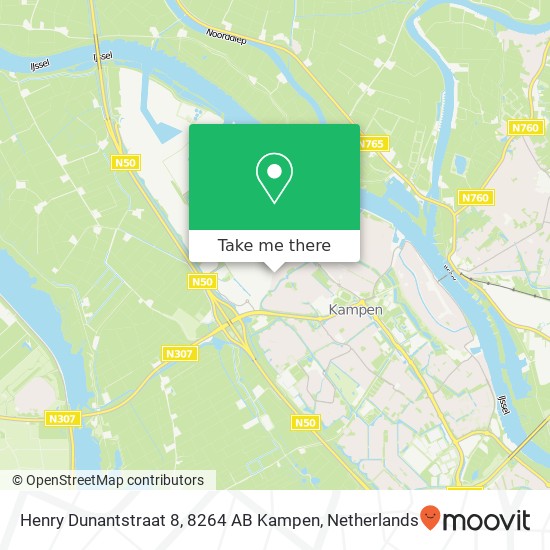 Henry Dunantstraat 8, 8264 AB Kampen map