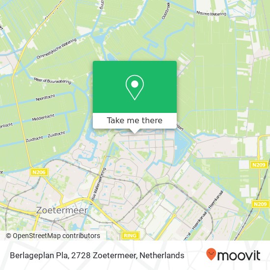 Berlageplan Pla, 2728 Zoetermeer map