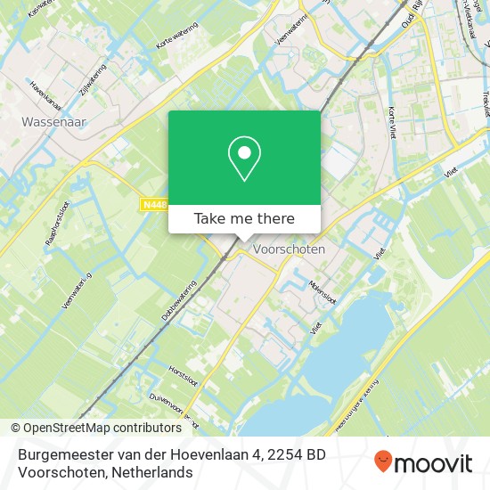 Burgemeester van der Hoevenlaan 4, 2254 BD Voorschoten map