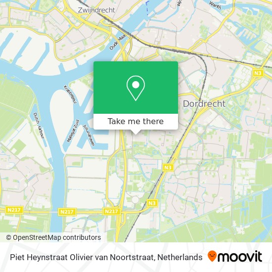 Piet Heynstraat Olivier van Noortstraat map