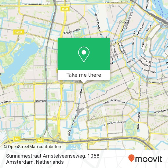 Surinamestraat Amstelveenseweg, 1058 Amsterdam Karte