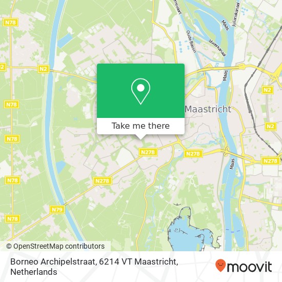 Borneo Archipelstraat, 6214 VT Maastricht Karte