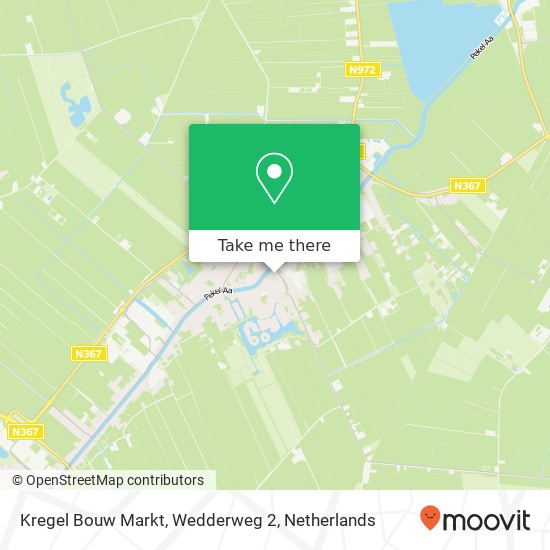 Kregel Bouw Markt, Wedderweg 2 Karte