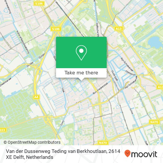 Van der Dussenweg Teding van Berkhoutlaan, 2614 XE Delft map