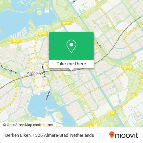 Berken Eiken, 1326 Almere-Stad Karte