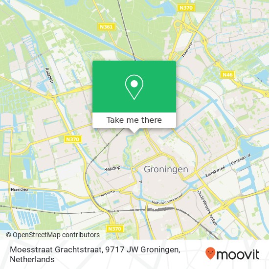 Moesstraat Grachtstraat, 9717 JW Groningen map