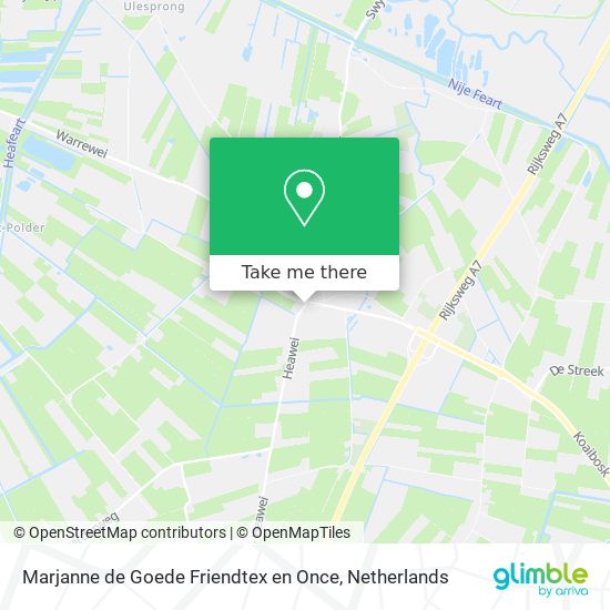 Marjanne de Goede Friendtex en Once map