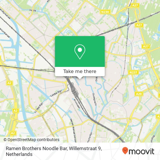 Ramen Brothers Noodle Bar, Willemstraat 9 map