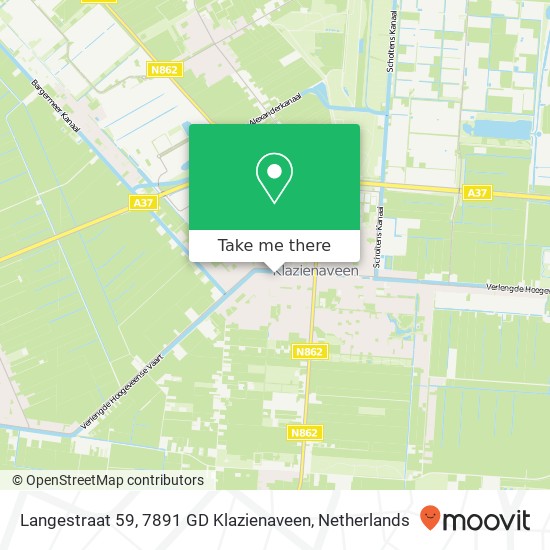 Langestraat 59, 7891 GD Klazienaveen map