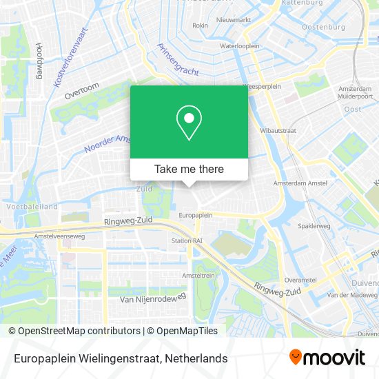 Europaplein Wielingenstraat Karte