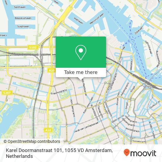 Karel Doormanstraat 101, 1055 VD Amsterdam map