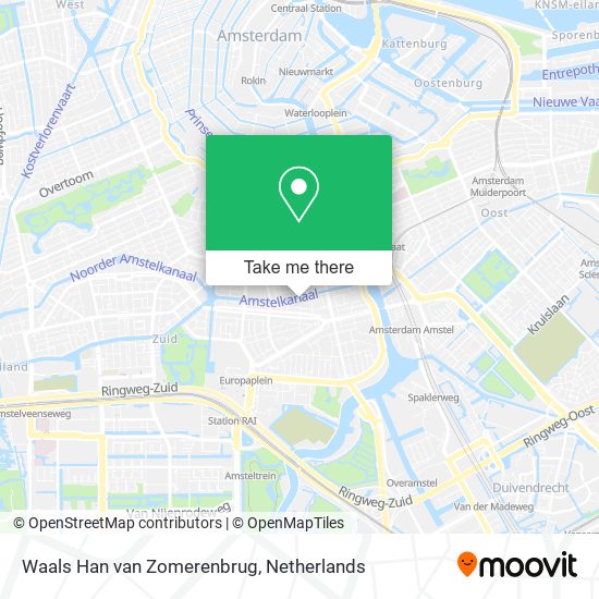 Waals Han van Zomerenbrug map