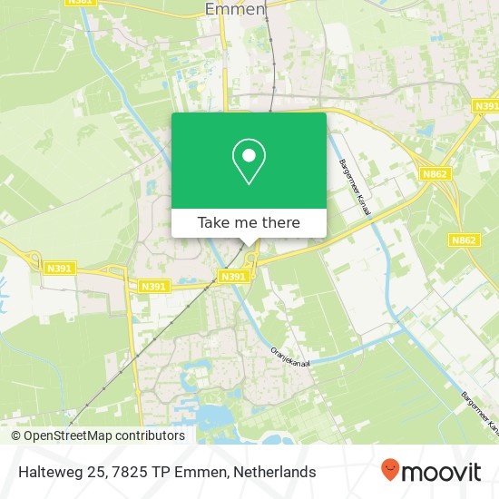 Halteweg 25, 7825 TP Emmen map