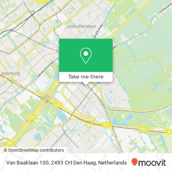 Van Baaklaan 100, 2493 CH Den Haag map
