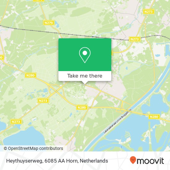 Heythuyserweg, 6085 AA Horn Karte