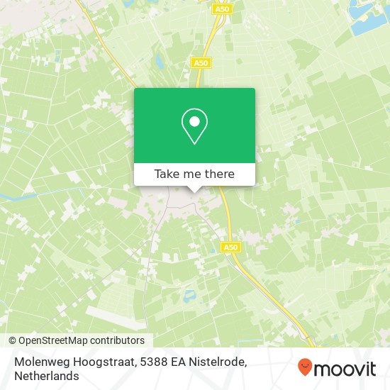 Molenweg Hoogstraat, 5388 EA Nistelrode map