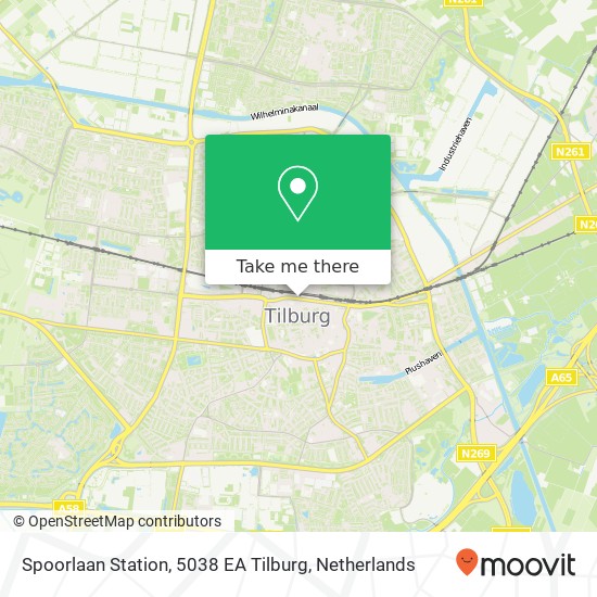 Spoorlaan Station, 5038 EA Tilburg Karte