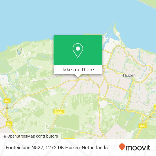 Fonteinlaan N527, 1272 DK Huizen Karte