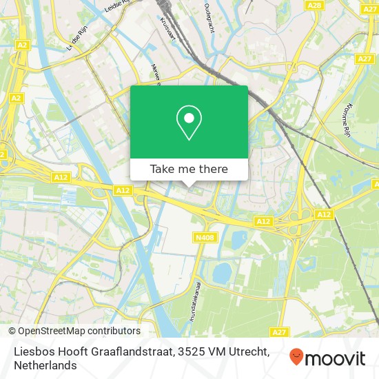 Liesbos Hooft Graaflandstraat, 3525 VM Utrecht map