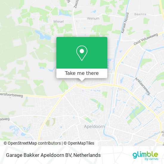 Garage Bakker Apeldoorn BV map