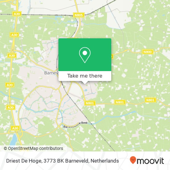 Driest De Hoge, 3773 BK Barneveld Karte