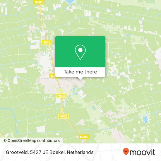 Grootveld, 5427 JE Boekel Karte