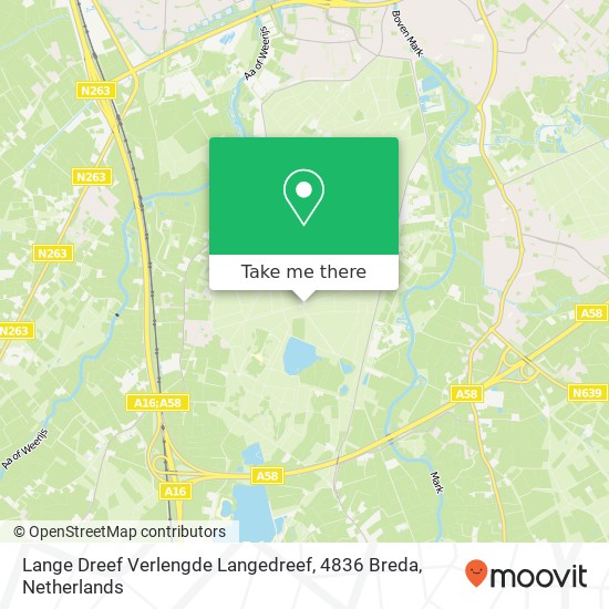 Lange Dreef Verlengde Langedreef, 4836 Breda map