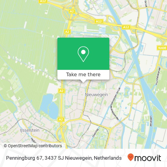 Penningburg 67, 3437 SJ Nieuwegein Karte